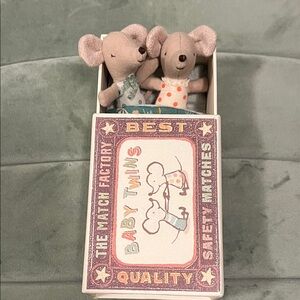 Maileg Baby Mouse Twins in Matchbox